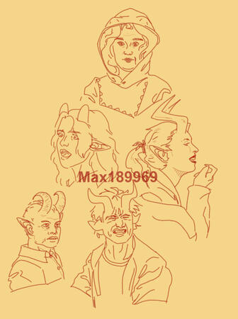 Lined Busts